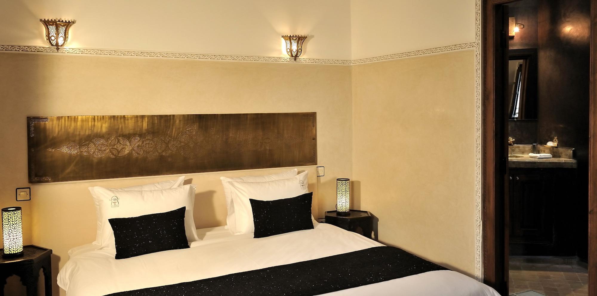 Riad Le Jardin D'Abdou Марракеш Экстерьер фото A bedroom at the hotel